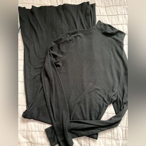 A New Day Ribbed Midi Mockneck Dress